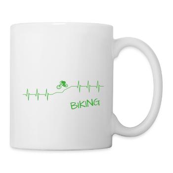 Biken Heartbeat Mtb downhill - Tasse - Weiß - Rechts