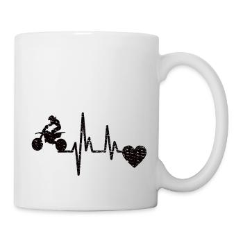 Motocycliste Motorcross Cadeau Moto Cyclomoteur - Mug blanc - blanc - Droite
