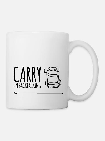 Carry On Backpacking - Backpacker Geschenkidee - Tasse - Weiß