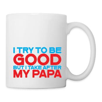 I try to be good but I take after my dad 3 - Mug - white - Right