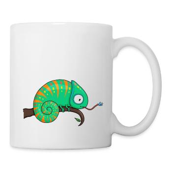 Caméléon Chamäleon - Mug blanc - blanc - Droite