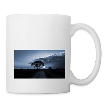 blauer Sonnenuntergang - Tasse - Weiß - Rechts