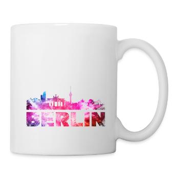 Berlin Germany City Skyline Font Splash - Mug - white - Right