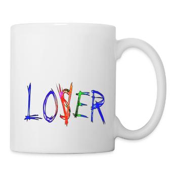 Loser lover funny meme clown geek cool vintage - Mug - white - Right