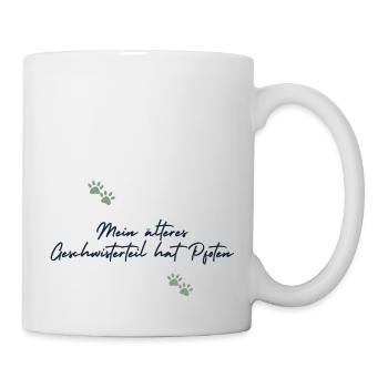Mein ältestes Geschwisterteil hat Pfoten - Tasse - Weiß - Rechts