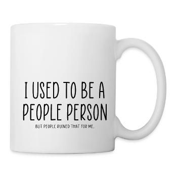 J’ai l’habitude d’être une personne personne drôle citation - Mug blanc - blanc - Droite