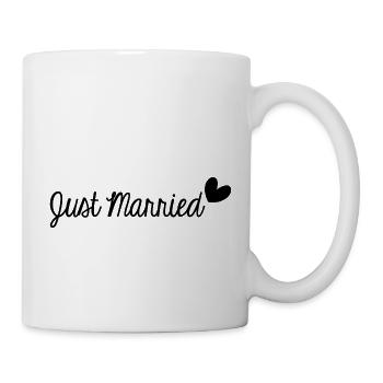 GERADE VERHEIRATET. ES LEBE DIE MARYS. JUNGGESELLINNENABSCHIED. LIEBE - Tasse - Weiß - Rechts