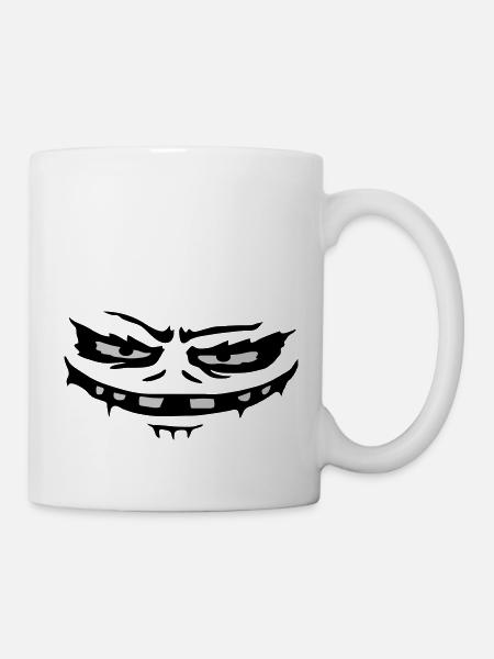 Evil Monster Face Halloween - Mug blanc - blanc