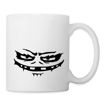 Monster evil face Halloween - Mug - white - Right