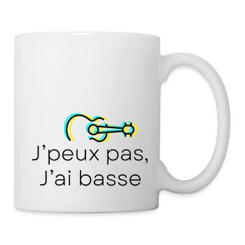 J'peux pas j'ai basse - Mug blanc - blanc - Droite