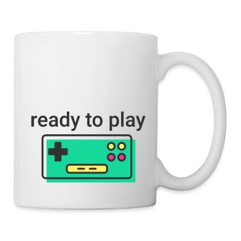 ready to play: retro clean Game Controller schwarz - Tasse - Weiß - Rechts