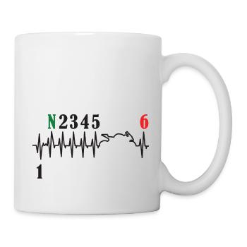 Motorcycle Gear Shift Heartbeat Biker - Mug - white - Right