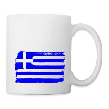 Griechenland Flagge used look - Tasse - Weiß - Rechts