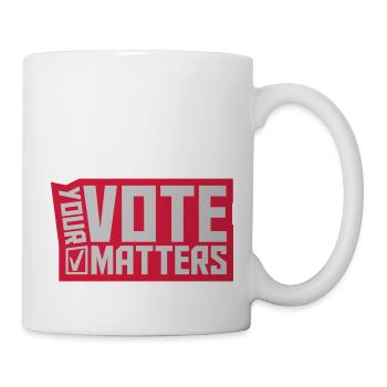 your vote matters Zitat - Tasse - Weiß - Rechts