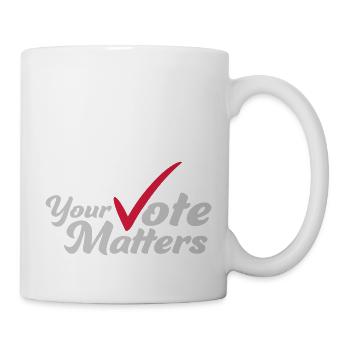 your vote matters Zitat - Tasse - Weiß - Rechts
