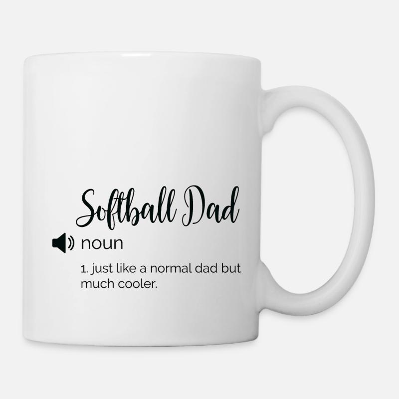 Drôle de définition Softball papa - Mug blanc - blanc