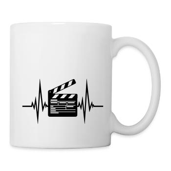 Regie Puls Filmklappe Kino - Tasse - Weiß - Rechts