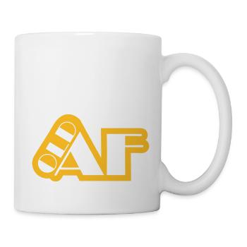 old AF Text Logo - Tasse - Weiß - Rechts