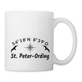 Sankt Peter Ording Nordsee Urlaub Idee - Tasse - Weiß - Rechts