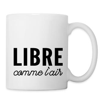 libre comme l'air / liberté - Mug blanc - blanc - Droite