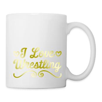 Ich liebe Wrestling - Tasse - Weiß - Rechts