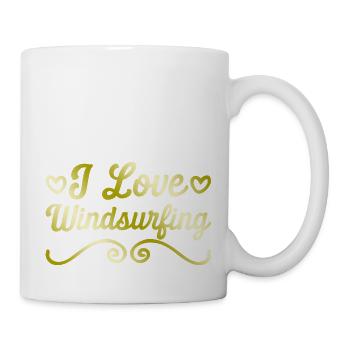 I love windsurfing - Mug - white - Right
