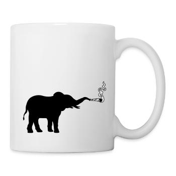 Smoking Elephant Joint Weed - Mug - white - Right