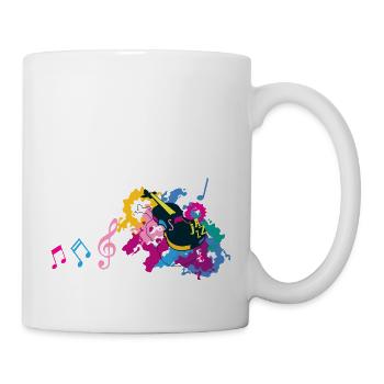 Violinmusik Note CLE Sol Fantasy - Tasse - Weiß - Rechts