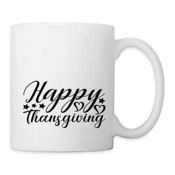 Happy Thansgiving - Tasse - Weiß - Rechts