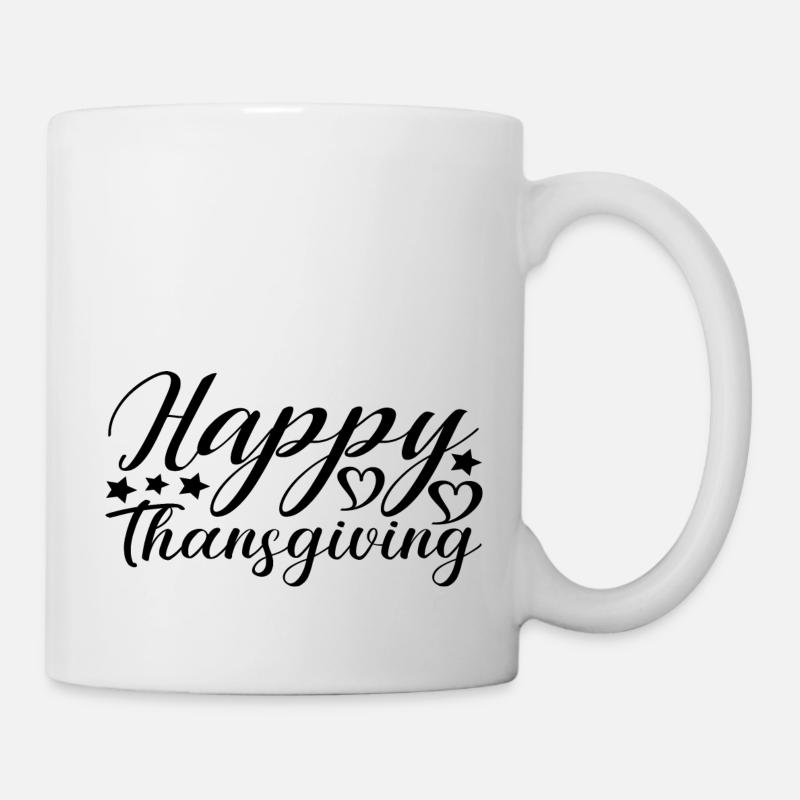 Happy Thansgiving - Tasse - Weiß