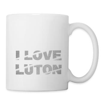 Luton England UK City Font Skyline I Love - Mug - white - Right