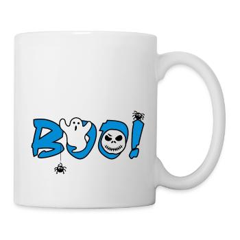 Funny Halloween label for festive design - Mug - white - Right