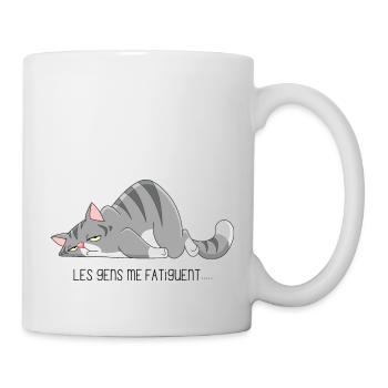 Menschen machen mich müde - Tasse - Weiß - Rechts