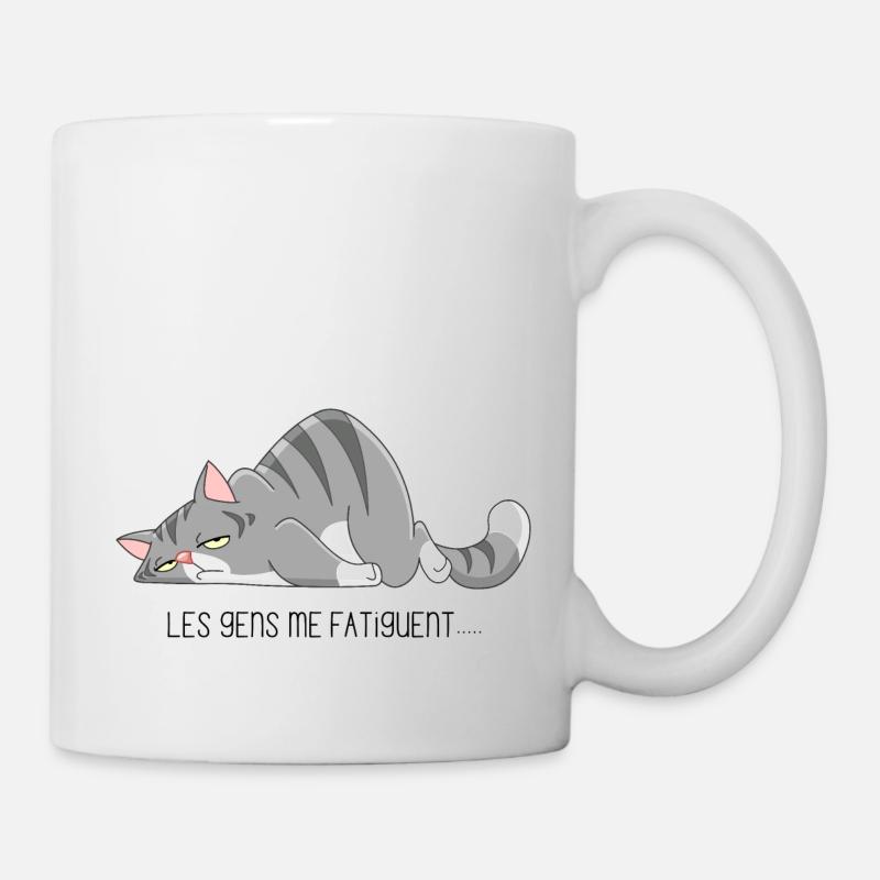 Menschen machen mich müde - Tasse - Weiß