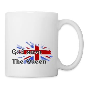 Gott schütze die Königin - England - Tasse - Weiß - Rechts