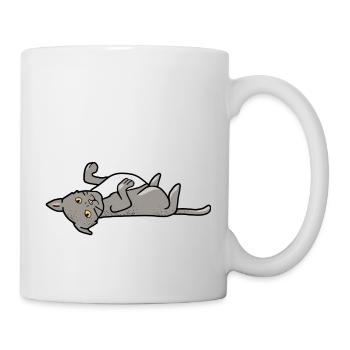 Katzen Halter Süßes Kitten Katzenbesitzer - Tasse - Weiß - Rechts