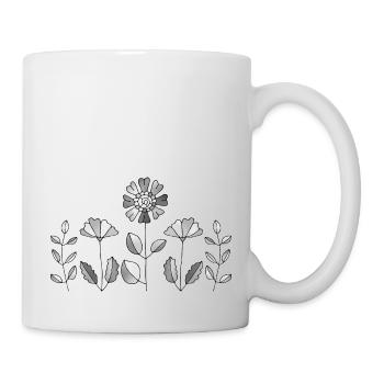 Fleur - Mug blanc - blanc - Droite