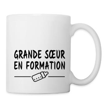 Grande sœur en formation / future grande sœur - Mug blanc - blanc - Droite