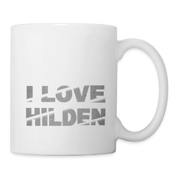 Hilden Deutschland Stadt Schrift Skyline I Love - Tasse - Weiß - Rechts