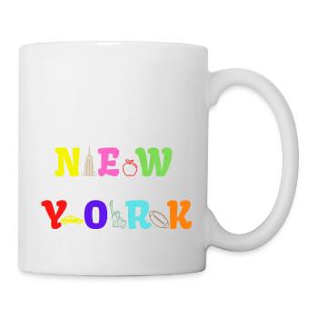 Chemise vintage NEW YORK - Mug blanc - blanc - Droite