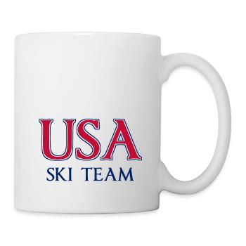Équipe de ski des États-Unis - Couleurs nationales - États-Unis - Mug blanc - blanc - Droite