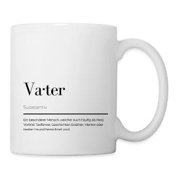 Vater Duden Spruch - Tasse - Weiß - Rechts