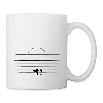 Surfing Motiv für Wellenreiten Hobby - Tasse - Weiß - Rechts