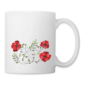 Fleur - Mug blanc - blanc - Droite