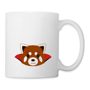 Red panda disguised as a vampire for Halloween - Mug - white - Right