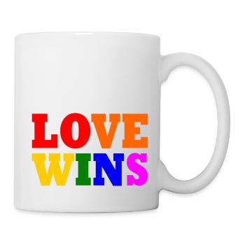 Love wins - Tasse - Weiß - Rechts