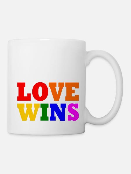Love wins - Tasse - Weiß