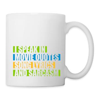 speak lyrics and sarcasm - Mug - white - Right