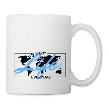 I love clothes / Enjoy Life - Tasse - Weiß - Rechts