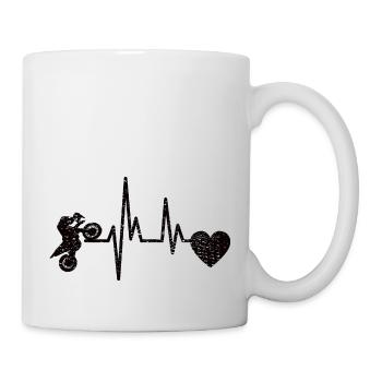 Motorcross Gift Moto Cyclomoteur Motocycliste - Mug blanc - blanc - Droite